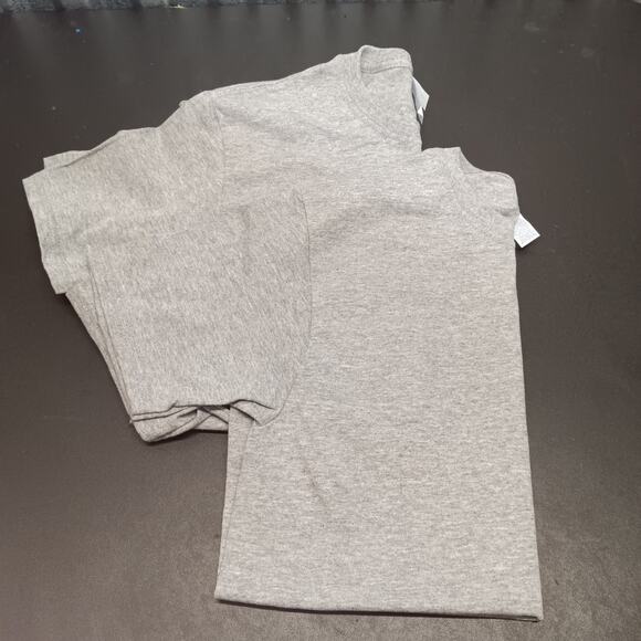 Jerzees 2pk Gray Dri-Power Tees S Workout Training Shirts Cotton Blend - Picture 3 of 7